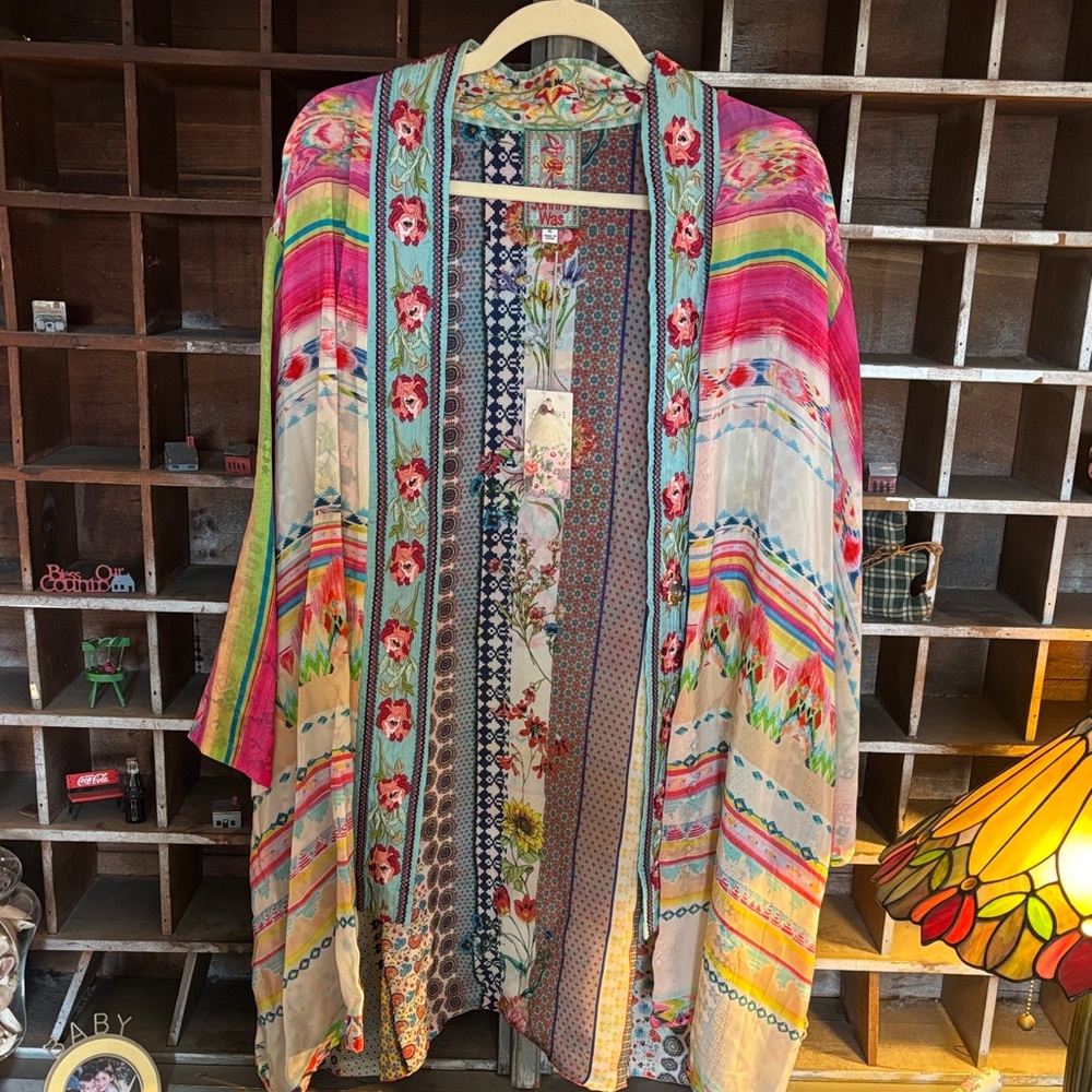 Johnny Was reversible Colorful Women's Kimono Jacket